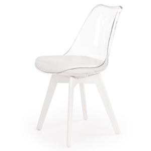 Jídelní židle SCK-245 bílá/transparentní obraz