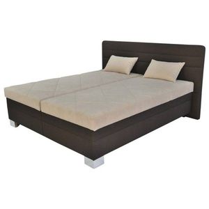 Polohovací postel s matrací GLORIA hnědá/béžová, 180x200 cm obraz