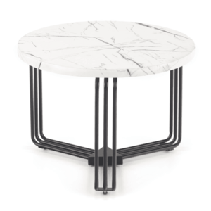 Konferenční stolek ONTACO bílý mramor/černá obraz