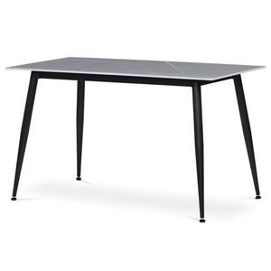 Jídelní stůl LUCIAN šedý mramor/černá, šířka 130 cm obraz