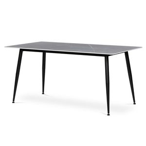 Jídelní stůl LUCIAN šedý mramor/černá, šířka 160 cm obraz