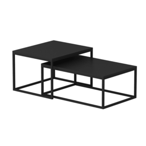 Přístavný stolek LEKA černá, sada 2 ks obraz