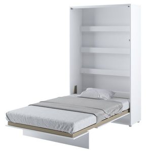 Jednolůžková sklápěcí postel BED CONCEPT 1 bílá vysoký lesk, 120x200 cm obraz