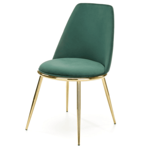 Jídelní židle SCK-460 tmavě zelená/zlatá obraz
