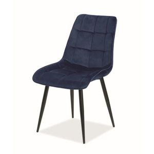 Jídelní židle CHAC tmavě modrá/černá obraz