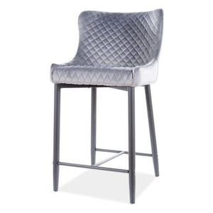 Barová židle CULAN H2 šedá/černá obraz