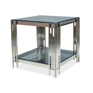 Přístavný stolek FUSSAL chrom/sklo obraz