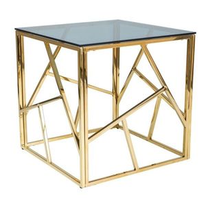 Přístavný stolek ISCODO zlatá/kouřová obraz