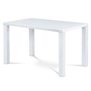 Jídelní stůl SEBASTIAN bílá vysoký lesk, 120x80 cm obraz