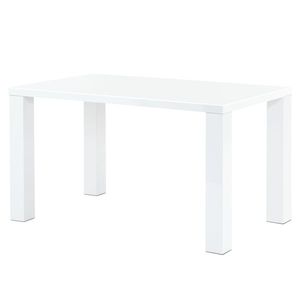 Jídelní stůl SEBASTIAN bílá vysoký lesk, 135x80 cm obraz