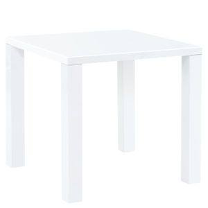 Jídelní stůl SEBASTIAN bílá vysoký lesk, 80x80 cm obraz