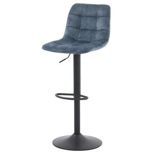 Barová židle BRIANA modrá/černá obraz