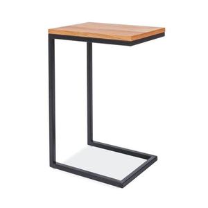 Přístavný stolek LORGU dub/černá obraz