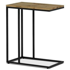 Přístavný stolek BERGAMO dub/černá obraz