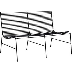 Černá kovová zahradní lavice String – Hübsch obraz
