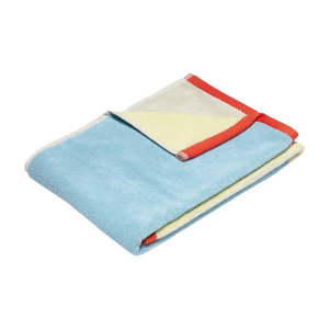 Modrý froté bavlněný ručník 50x100 cm Block – Hübsch obraz