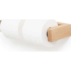 Nástěnný držák na toaletní papír z dubového dřeva Wireworks obraz
