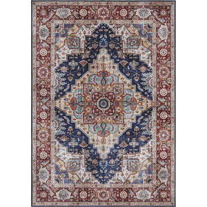 Tmavě modro-červený koberec Nouristan Sylla, 160 x 230 cm obraz