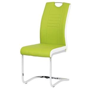 Jídelní židle ASHLEY zeleno-bílá obraz