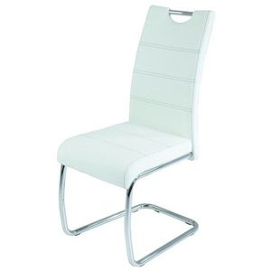 Jídelní židle FLORA S bílá, syntetická kůže obraz