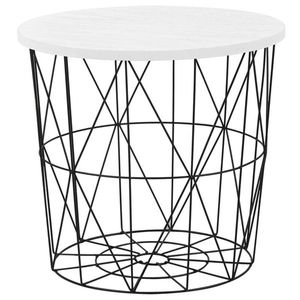 Přístavný stolek PERSEFONA černá/bílá obraz