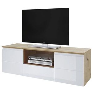 TV stolek MEZO 160 dub artisan/bílá obraz