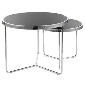 Konferenční stolek SOLVO černá/stříbrná, set 2 ks obraz