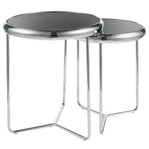Přístavný stolek SCOR 2 stříbrná, set 2 ks obraz