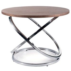 Přístavný stolek IUS 2 ořech/stříbrná obraz