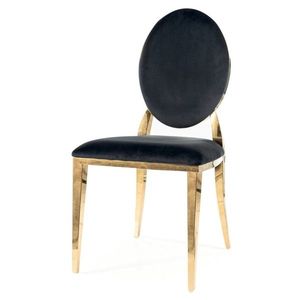 Jídelní židle KANG černá/zlatá obraz