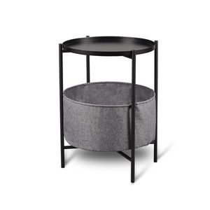 Přístavný stolek SUE černá/kov obraz