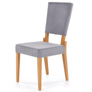 Jídelní židle SURBES dub medový/šedá obraz