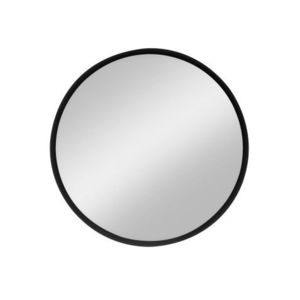 Nástěnné zrcadlo Ring 50 cm, černé kulaté obraz
