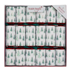Vánoční crackery v sadě 12 ks Green Pine Tree – Robin Reed obraz