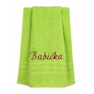 Dárkový ručník, Babička, zelený, 50 x 95 cm obraz