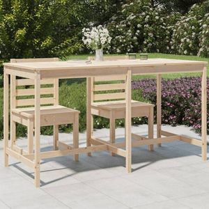 Zahradní stůl 203, 5 x 90 x 110 cm masivní borové dřevo obraz