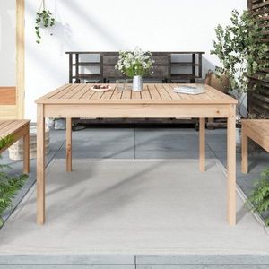 Zahradní stůl 121 x 82, 5 x 76 cm masivní borové dřevo obraz