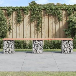 Zahradní lavice gabionový design 203x31x42 cm masivní douglaska obraz