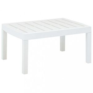 Zahradní stolek bílý 78 x 55 x 38 cm plast obraz