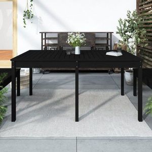 Zahradní stůl černý 159, 5 x 82, 5 x 76 cm masivní borové dřevo obraz