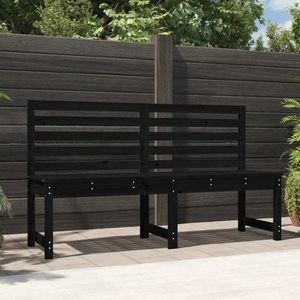 Zahradní lavice černá 157, 5 cm masivní borové dřevo obraz