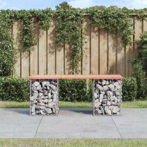 Zahradní lavice gabionový design 103x31x42 cm masivní douglaska obraz