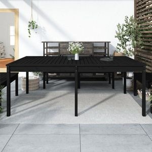 Zahradní stůl černý 203, 5 x 100 x 76 cm masivní borové dřevo obraz