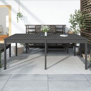 Zahradní stůl šedý 203, 5 x 100 x 76 cm masivní borové dřevo obraz