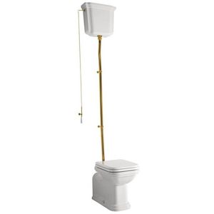KERASAN WALDORF WC mísa s nádržkou, spodní/zadní odpad, bílá-bronz WCSET20-WALDORF obraz