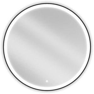 MEXEN Esso zrcadlo s osvětlením 90 cm, LED 6000K černý rám 9825-090-090-611-70 obraz