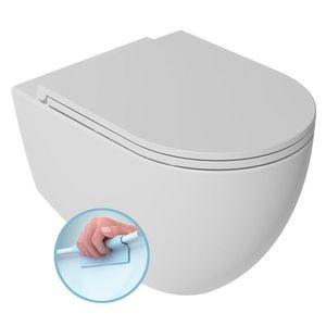 ISVEA INFINITY závěsná WC mísa, Rimless, 36, 5x53cm, bílá mat 10NF02001-2L obraz