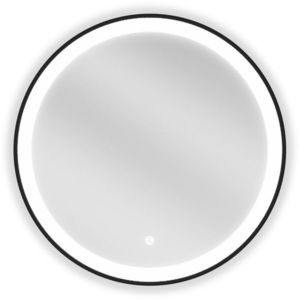 MEXEN Esso zrcadlo s osvětlením 60 cm, LED 6000K černý rám 9825-060-060-611-70 obraz