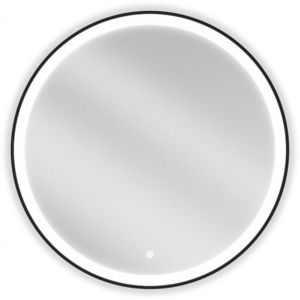 MEXEN Esso zrcadlo s osvětlením 80 cm, LED 6000K černý rám 9825-080-080-611-70 obraz