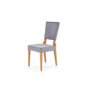 Jídelní židle SERDICA, šedá/dub medový obraz